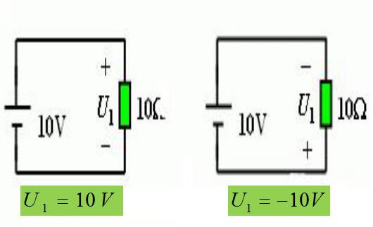 Voltage reference direction diagram