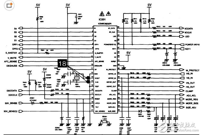 Analysis of the internal structure circuit diagram of Samsung 788DF display Discuss the circuit diagram of Samsung 788DF display