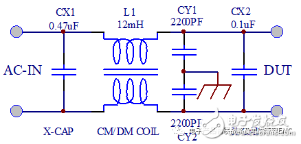 General method for determining fcn of switching power supply EMI input filter