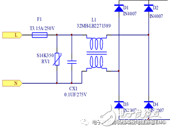 General method for determining fcn of switching power supply EMI input filter