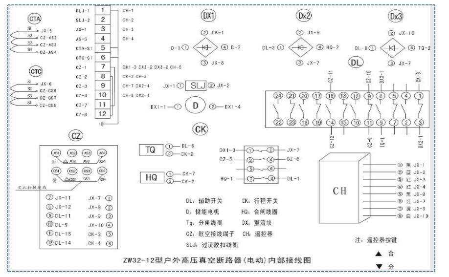 High voltage vacuum circuit breaker wiring diagram