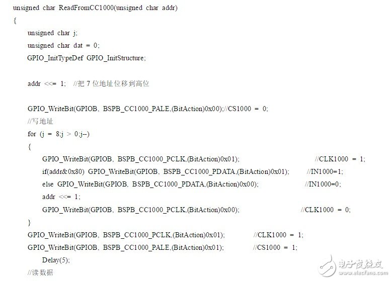 CC1000 programming based on FSK modulation chip