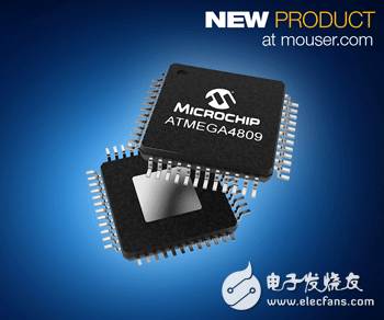 Mouser Electronics ATmega4809 8-bit microcontroller, capable of providing stable performance up to 20 MHz under extreme temperature conditions