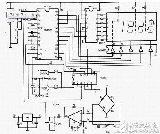 Electronic scale circuit diagram