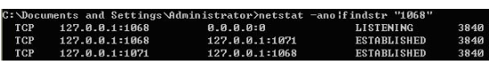 Netstat view port usage