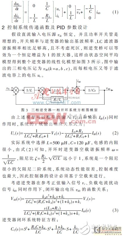 Design of PID parameters for three-phase PWM inverter power supply control system