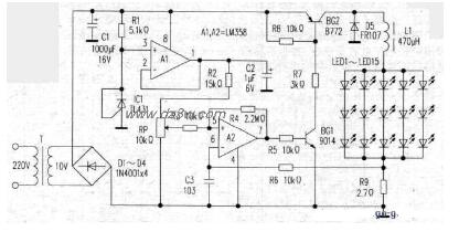 Simple led desk lamp dimming circuit diagram Daquan (six led desk lamp dimming analog circuit design schematic diagram detailed)