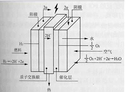 Hydrogen and oxygen fuel cell reaction principle and working principle