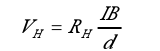 The sensitivity of the Hall element is related to which factors