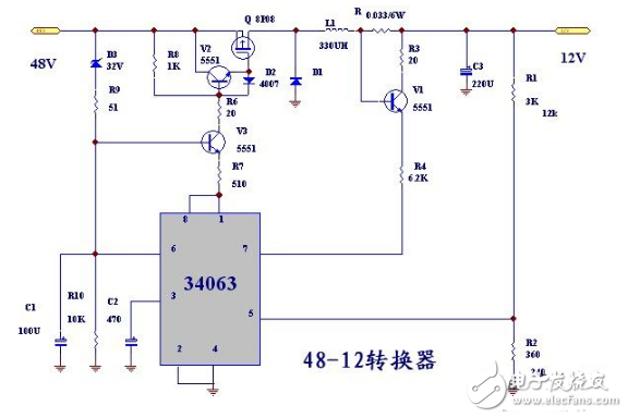 48v to 12v converter circuit diagram (five 48v to 12v converter circuit schematic diagram)