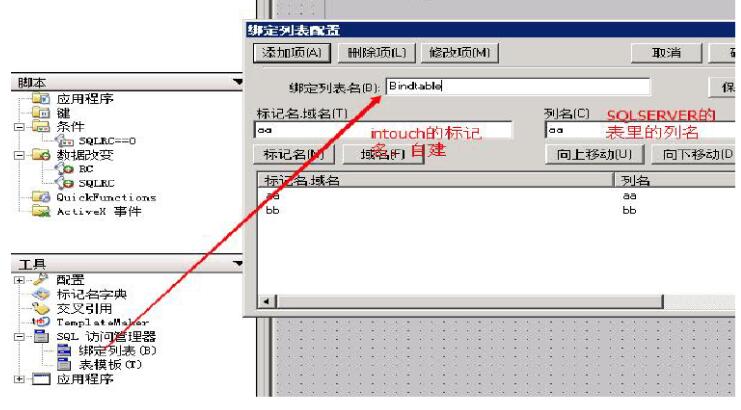 Intouch and sql database connection method