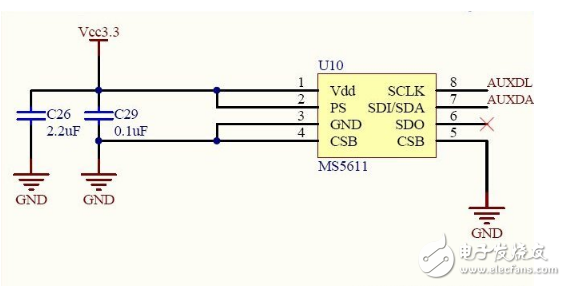 STM32+MS5611 test air pressure temperature routine