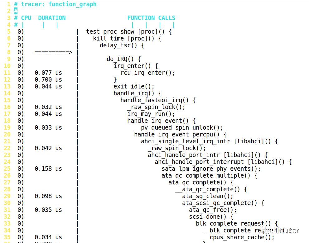 Introduction to WF-based Ftrace, case, result reading, and analysis of Ftrace folding with vim