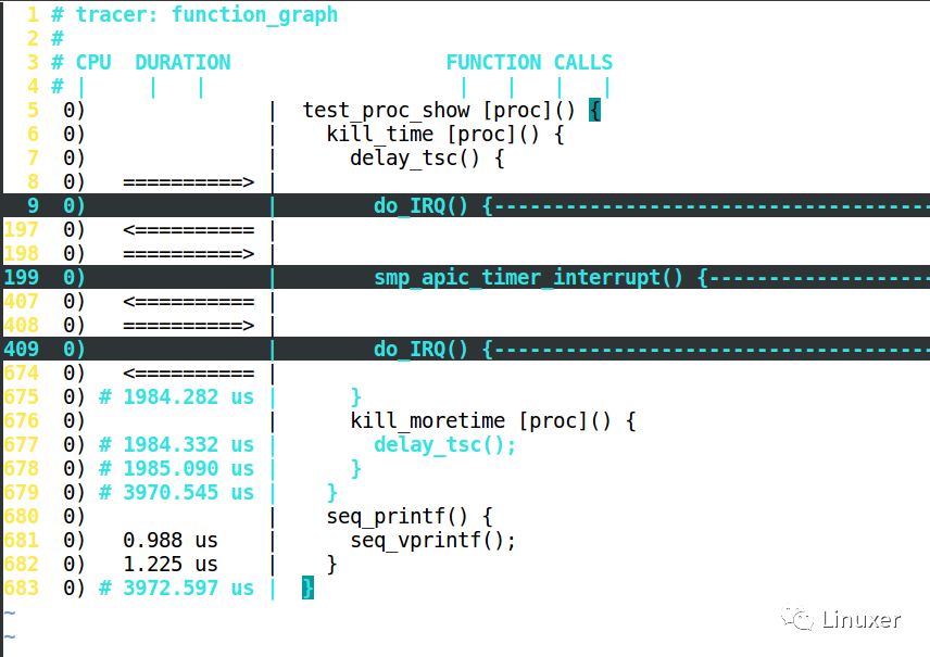 Introduction to WF-based Ftrace, case, result reading, and analysis of Ftrace folding with vim