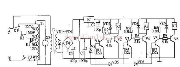 AC voltage regulator circuit diagram (six voltage regulator circuit diagram sharing) _ AC voltage regulator circuit working principle