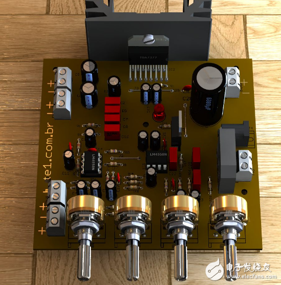 tda7377 self-made power amplifier circuit diagram
