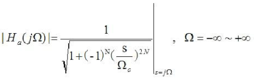 Butterworth filter c language code