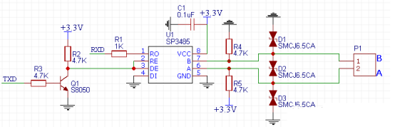 Interface definition of PMS7003, 485 interface circuit diagram analysis and UART test