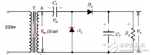 DC double voltage rectification circuit diagram (multi-resonant circuit / time base circuit NE555 / transformer)