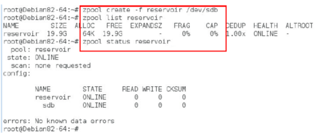 Debian install zfs file system