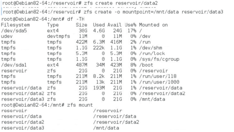 Debian install zfs file system