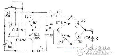 DC double voltage rectification circuit diagram (multi-resonant circuit / time base circuit NE555 / transformer)