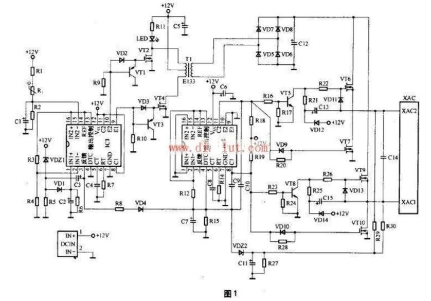 High-frequency inverter rear-stage circuit diagram