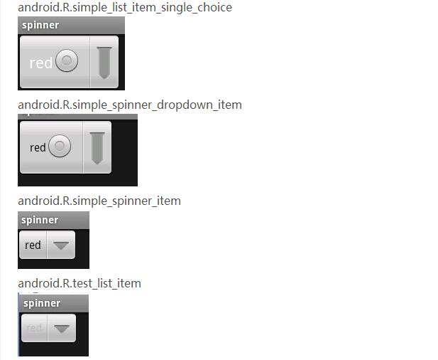 Detailed Spinner style _spinner usage