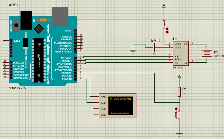 Arduino controls DS1302 clock chip (ds1302 pin diagram and function and application circuit)