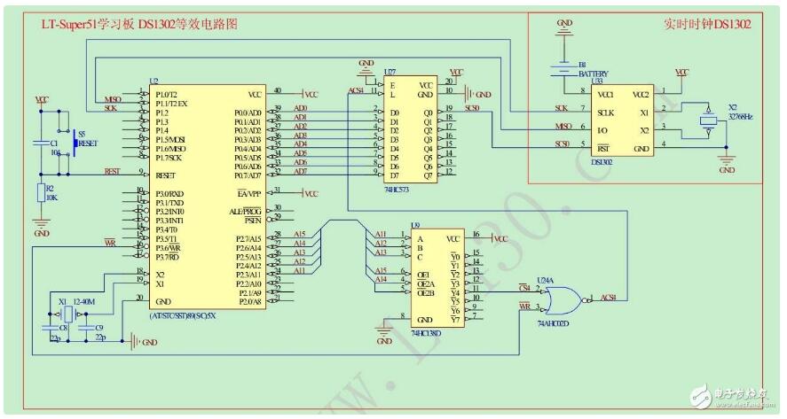 Arduino controls DS1302 clock chip (ds1302 pin diagram and function and application circuit)