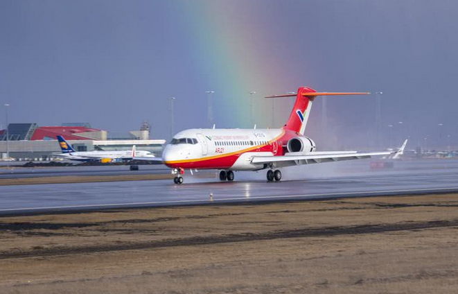 Domestic jetliner ARJ21-700 aircraft completed large crosswind test flight