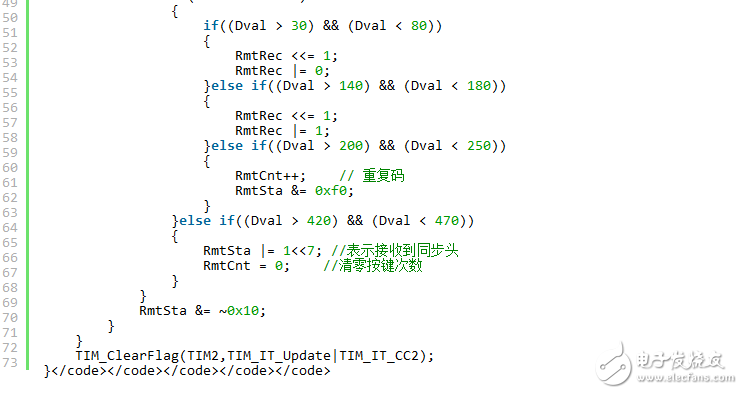 Design of Infrared Remote Data Receiver Based on STM32 Timer