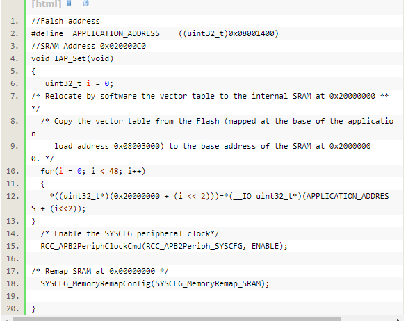 ICMP code writing for STM32F030