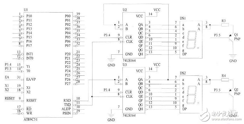 74ls164 microcontroller programming summary (marquee / drive digital tube)