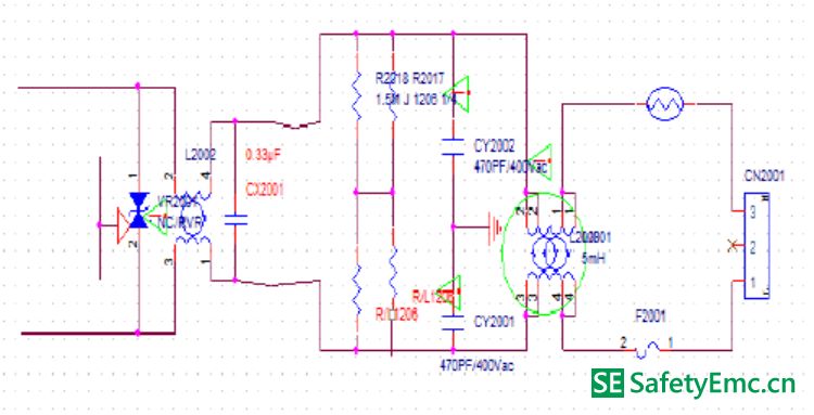 The concept of differential mode interference and common mode interference and a detailed outline of the EMI schematic of the switching power supply