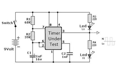 555 introduction and three kinds of 555 common classic circuit diagram including timer circuit, 555 test circuit, etc.