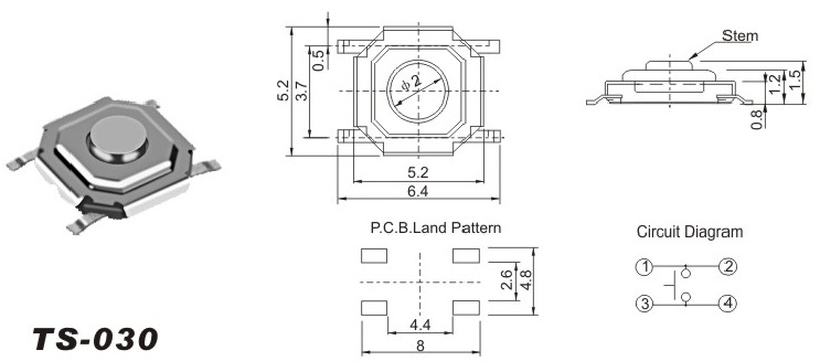 C&K Components offers an ultra-long-life SMT tact switch that is ideal for a wide range of demanding applications