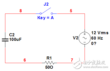 Capacitors separate DC and AC circuit diagrams