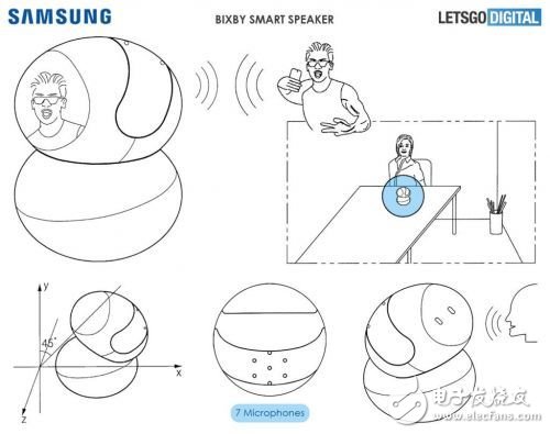 Samsung has developed a smart speaker that rotates 360 degrees and can automatically rotate to the speaker