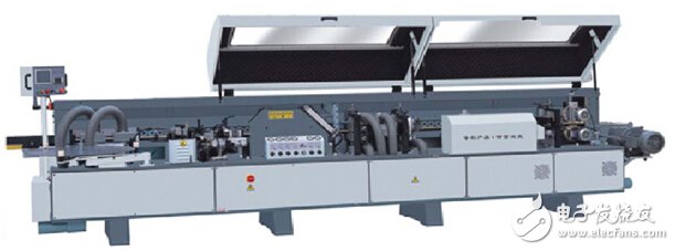 Based on the technical design of the woodworking edge banding machine using INVT's man-machine interface, PLC, and frequency converter fully integrated