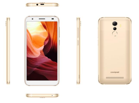 Coolpad Mega 5A: Quad-core Spreadtrum SC9850K processor, golden color is more atmospheric