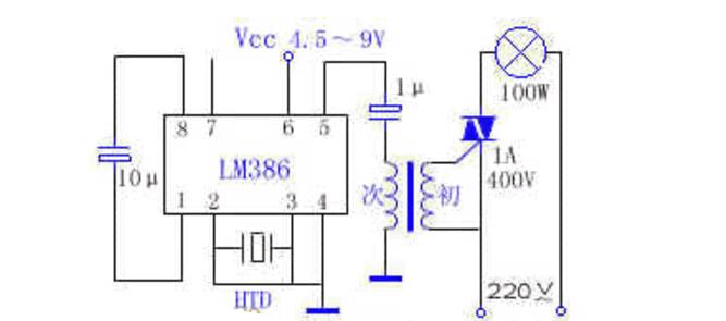 Homemade music sound control light circuit diagram