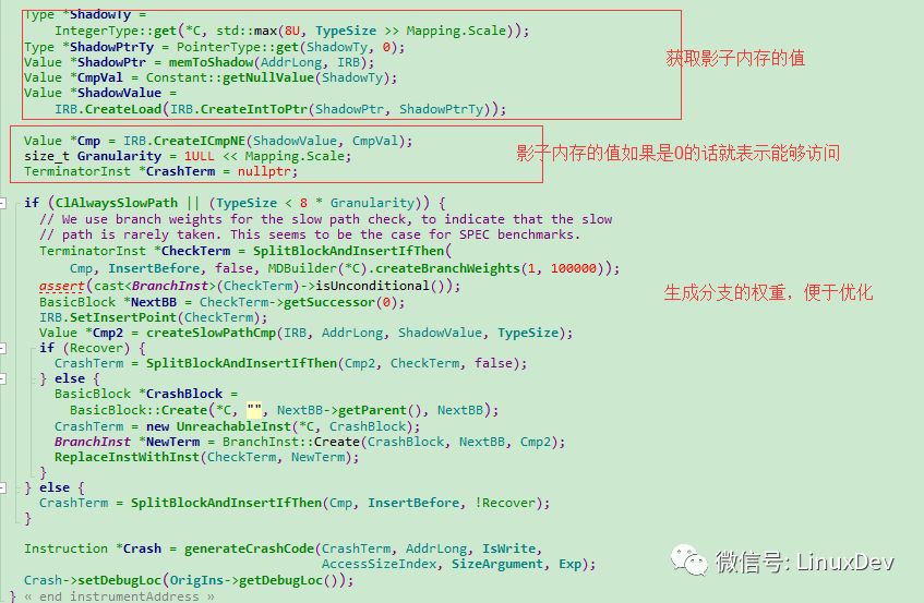 An article parsing the AddressSanitizer algorithm and source code