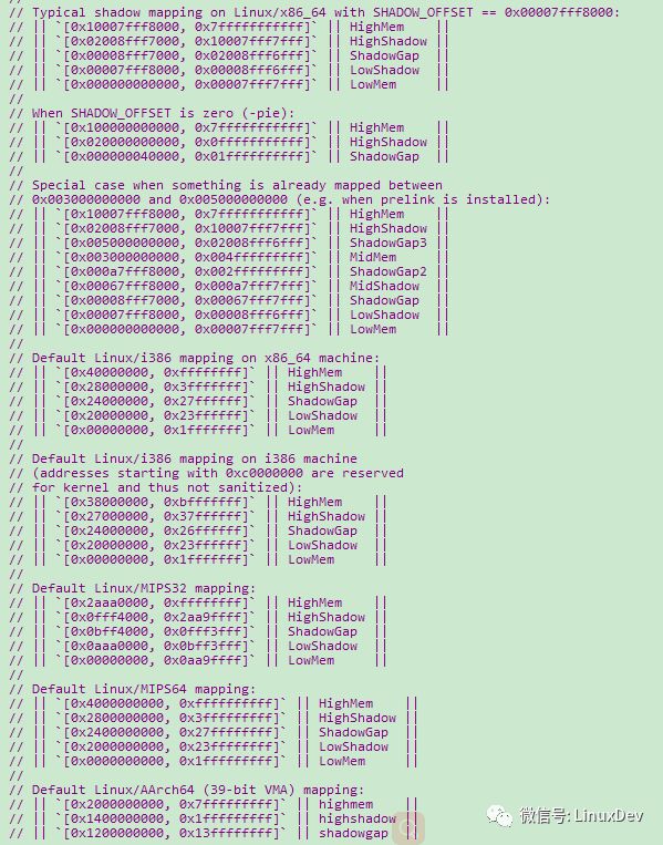 An article parsing the AddressSanitizer algorithm and source code