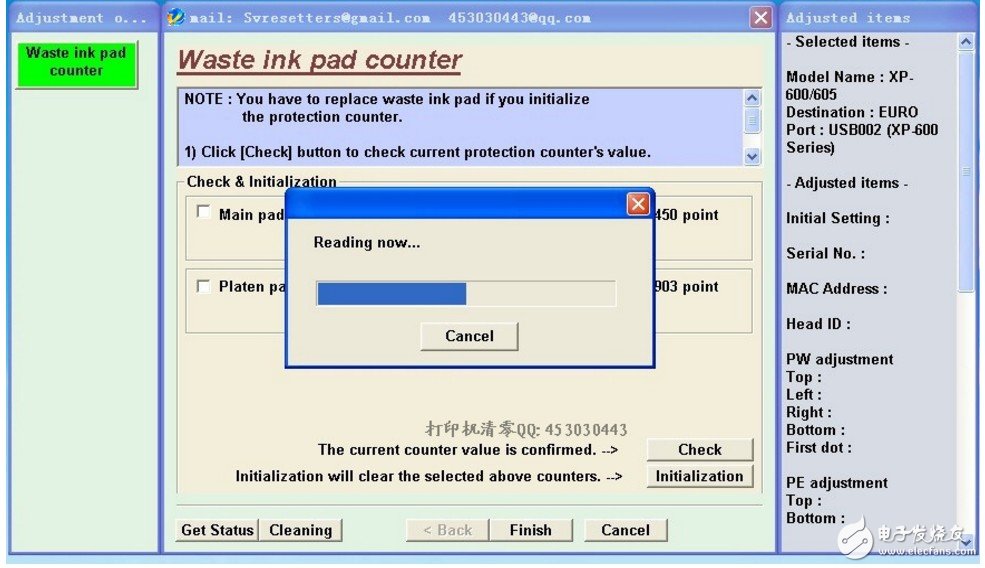 Graphical steps for using R2000 reset software