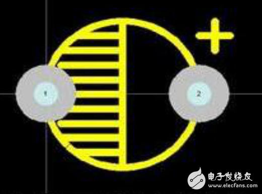 Electrolytic capacitor positive and negative diagram