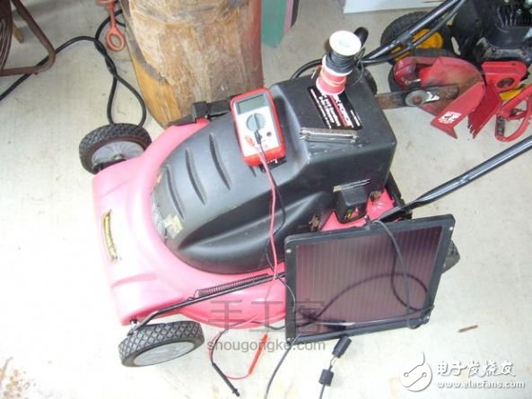 How to install solar energy on a lawn mower