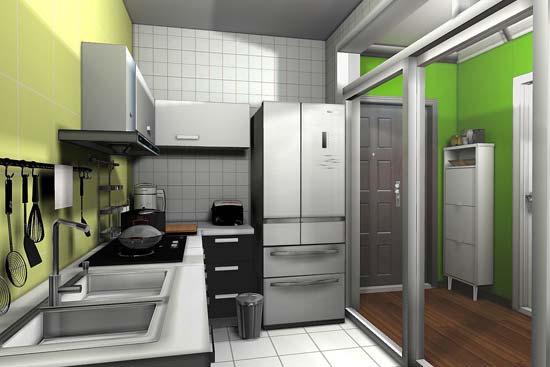 Make good use of smooth materials and glass materials