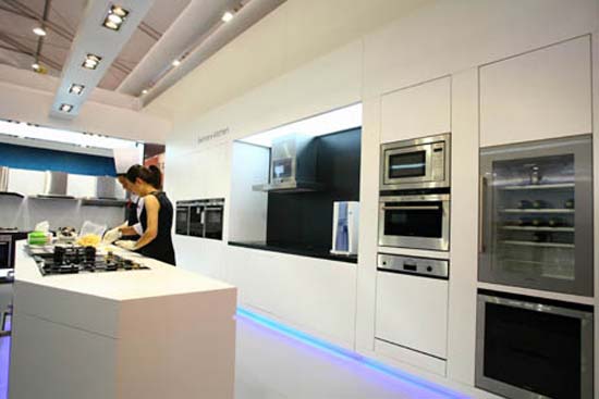 Install embedded kitchen appliances