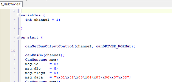T-Script Programming of Kvaser CAN Card Based on CAN Recorder